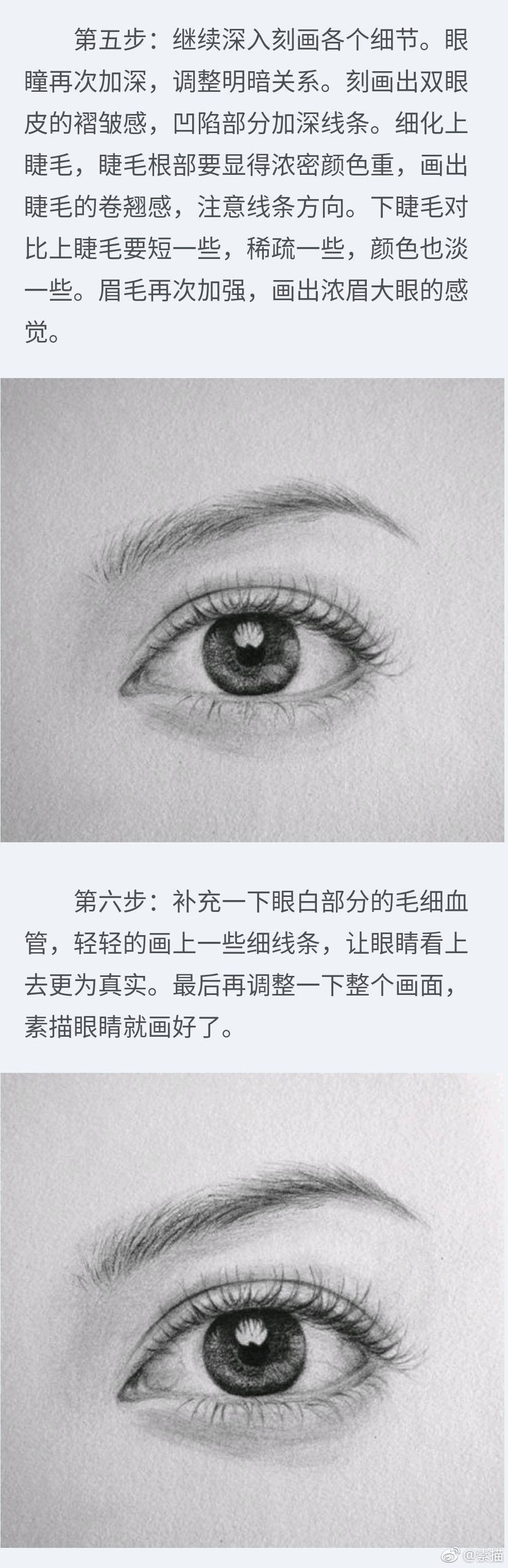 素描入门:眼睛素描画法步骤图片
