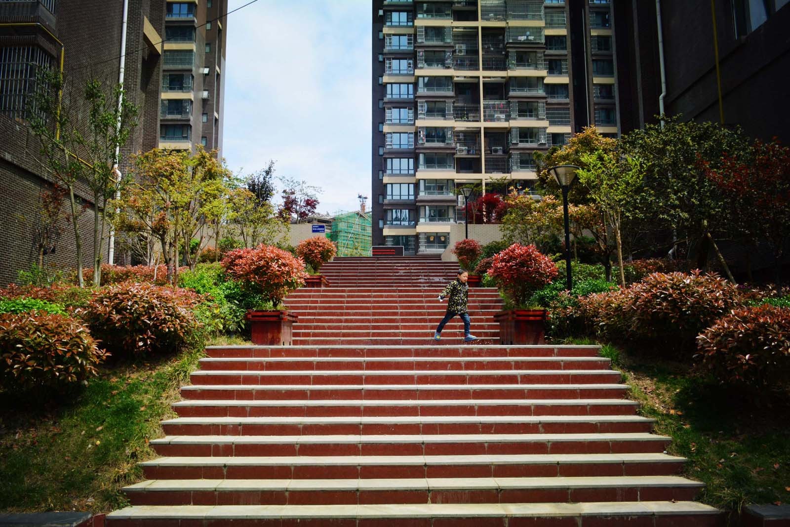 进入一小区的台阶.