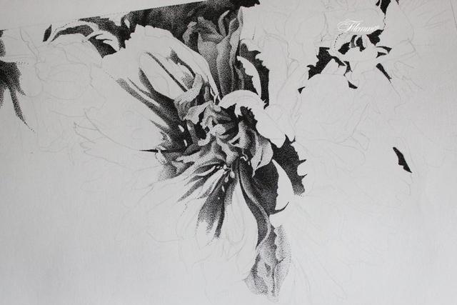 点画怎么画点画花朵过程细节图