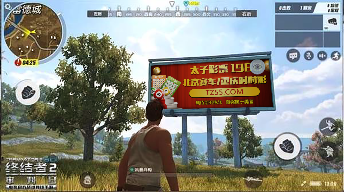 一种广告植入是贴片广告,即在游戏道具上植入大量的广告信息,如太子