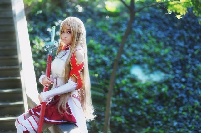刀剑神域亚丝娜cosplay网友副团长亚丝娜酱真人太卡哇伊啦