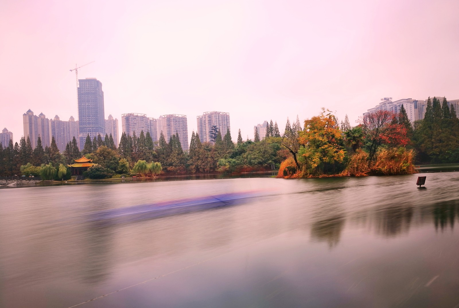 安徽合肥初冬的逍遥津公园景色美翻了