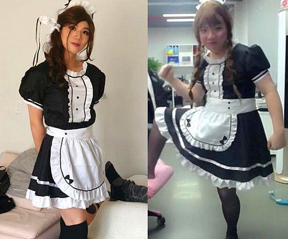 aj在直播中穿上女装网友做我女朋友吧
