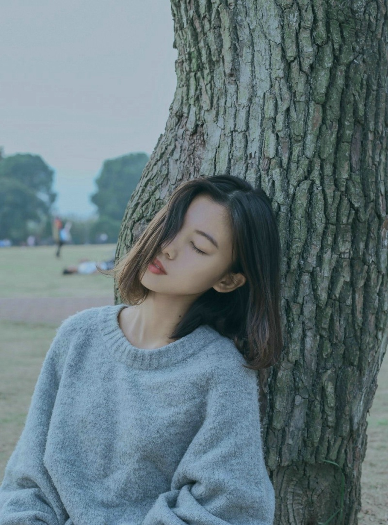 气质毛衣森系女神短发随性写真集67676767微相册微博摄影