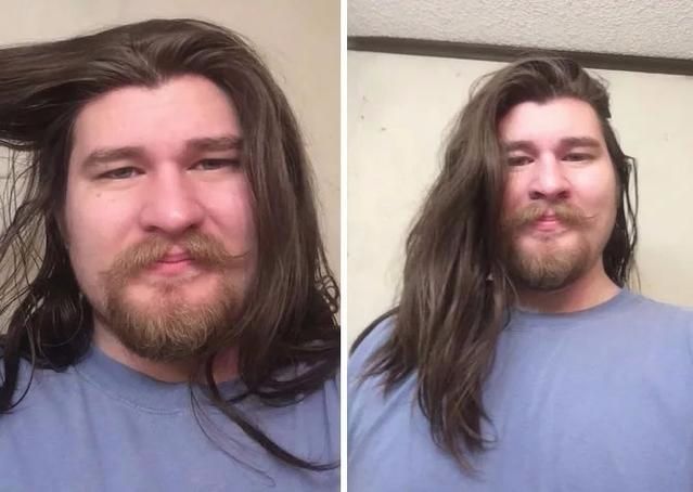 留着长发的邋遢中年油腻大叔,改变了生活习惯,结果变成了男神