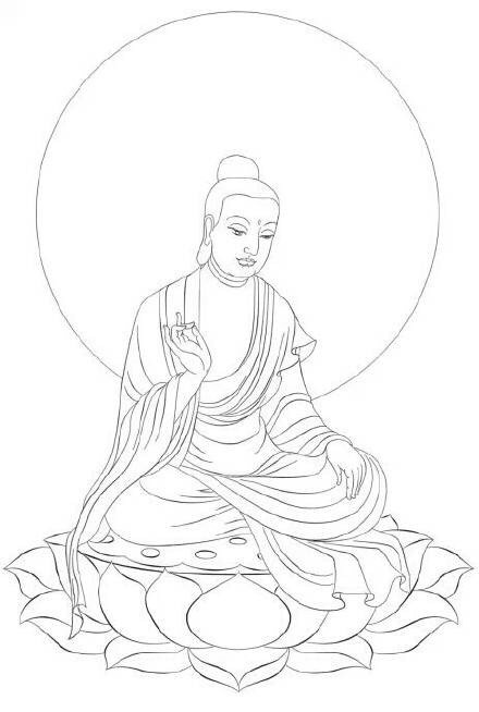 线描 · 佛像