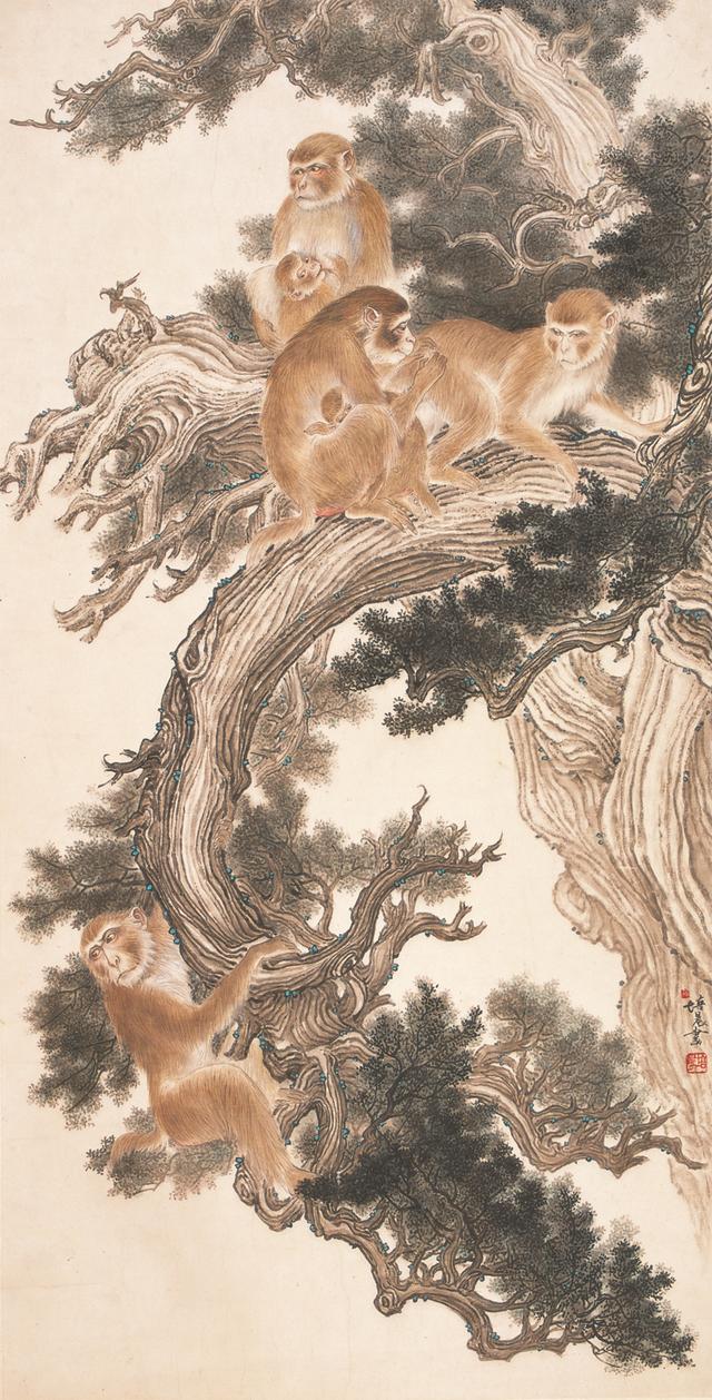 驱邪纳福的象征,这些美好的寓意体现在徐培晨的画面之中,如《马上封侯