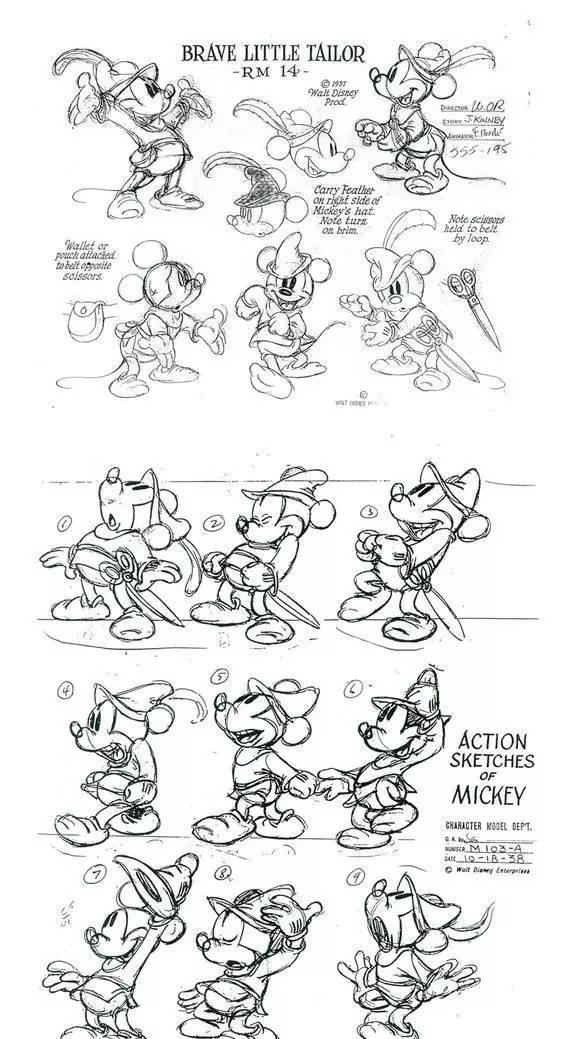 迪士尼的动画手稿,经典宝贵~|迪士尼|手稿|动画_新浪新闻