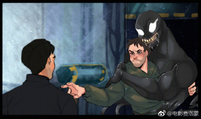 "汤老湿"汤姆·哈迪扮演的埃迪·布洛克和毒液成了当下最火爆cp!