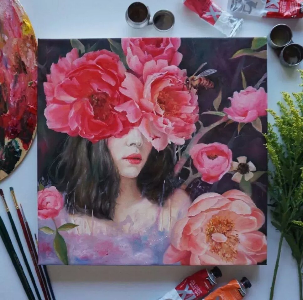 90后最美油画师:长得好看还依然辣么努力!(第二波)