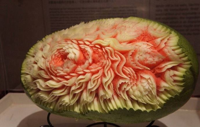 精美的 瓜雕艺术