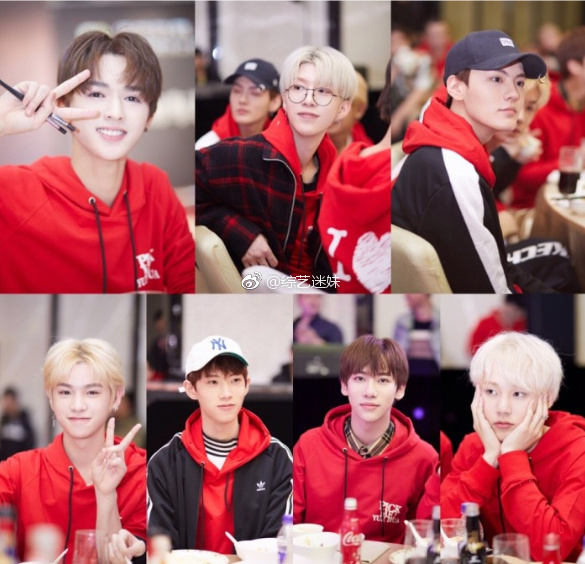 朱正廷,范丞丞,黄明昊(justin),毕雯珺,丁泽仁,李权哲,黄新淳