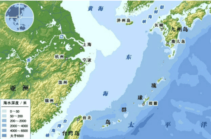 东海的地理位置图片