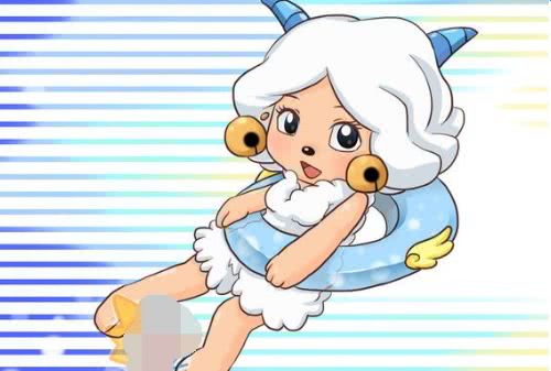 第二位:丽羊羊花羊羊小鱼酱咋眼一看,以为是没长大的美羊羊呢.