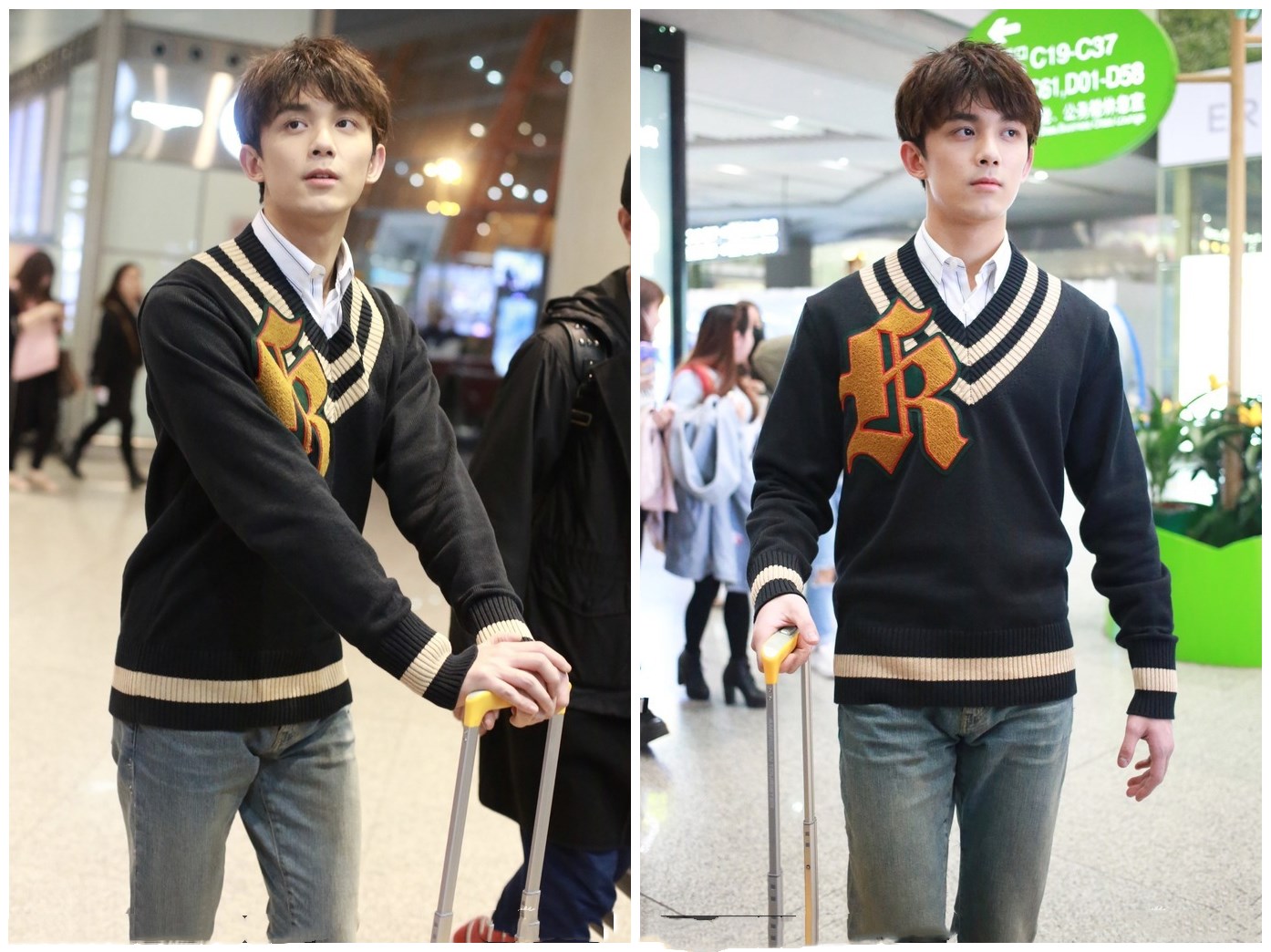 吴磊真是越来越帅了,毛衣搭配破洞牛仔裤,美少年就该这么穿!