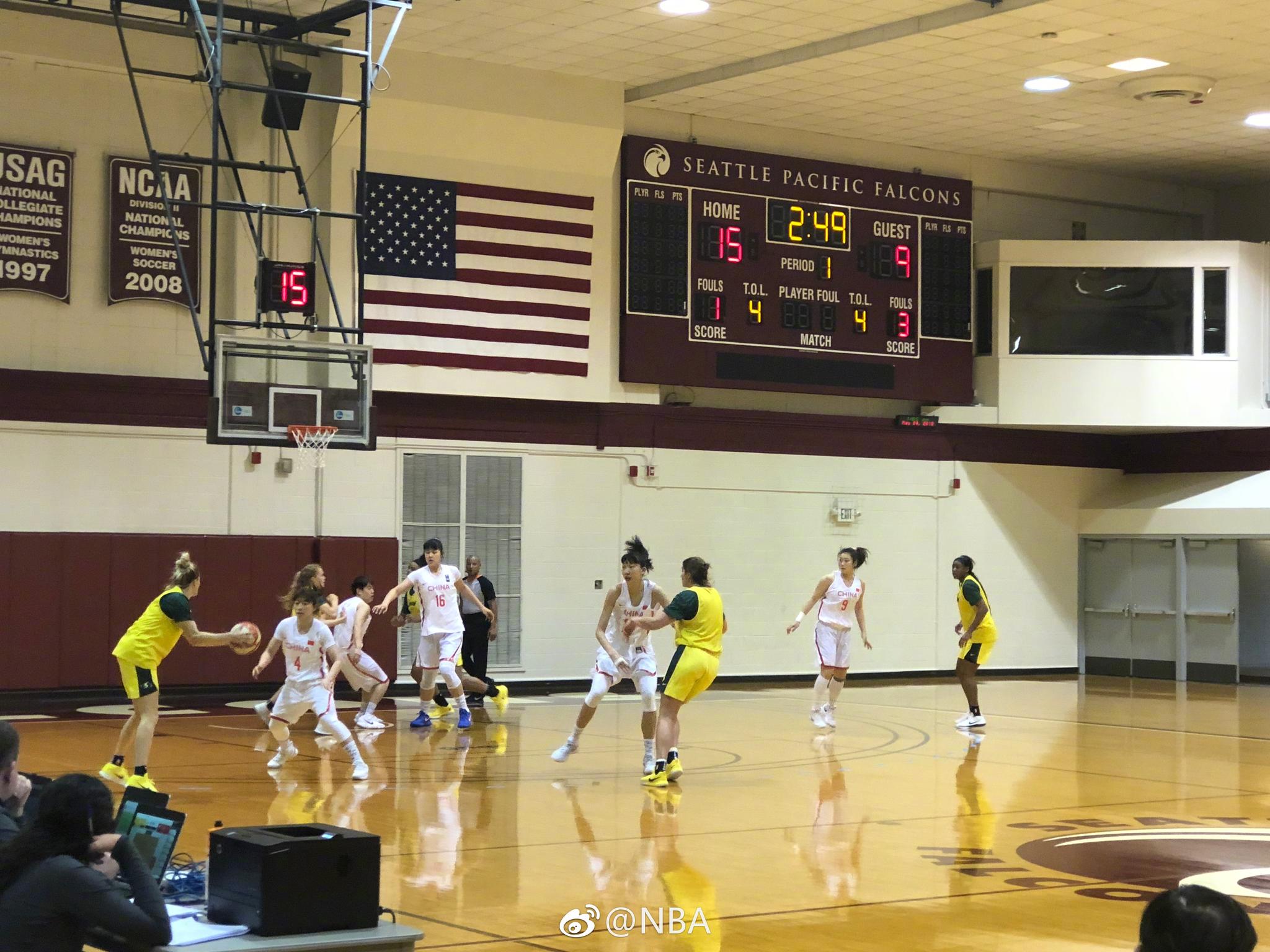 当地时间5月4日,中国女篮与WNBA西雅图风暴