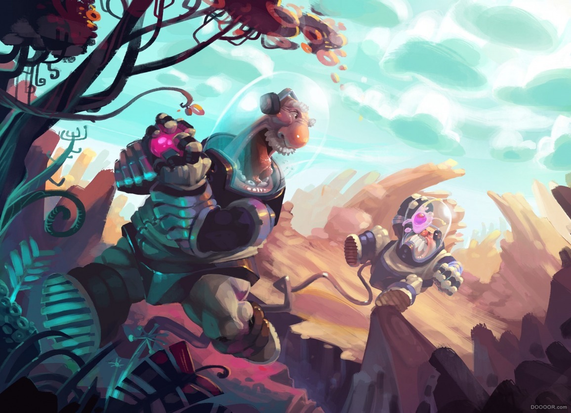 俄罗斯nikita bulatov色彩明快游戏插画设计作品