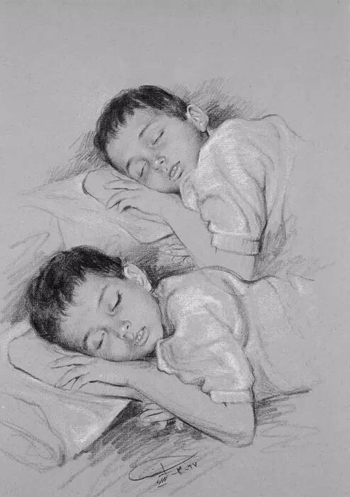 儿时的时候 | 素描作品莫提.katouzian 伊朗艺术家