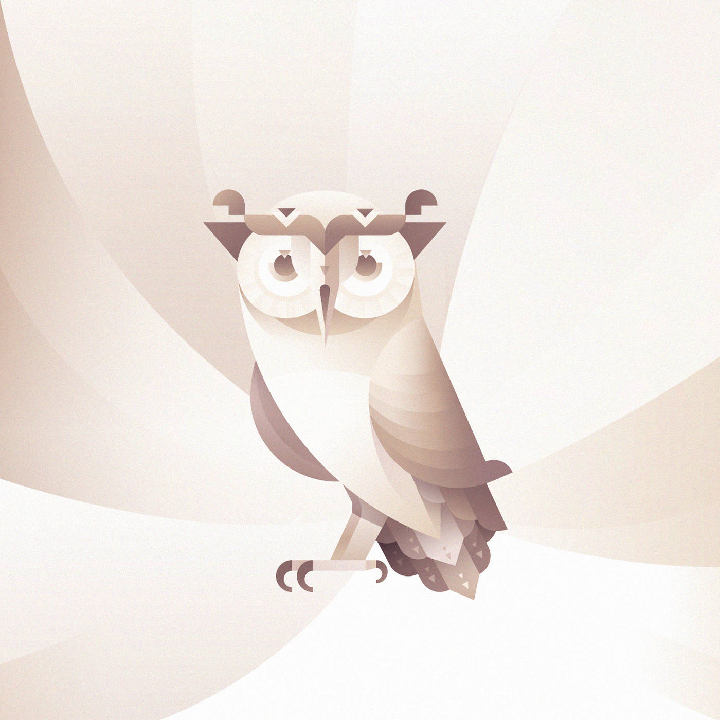 渐变色几何色块动物插画设计ilariamarrano