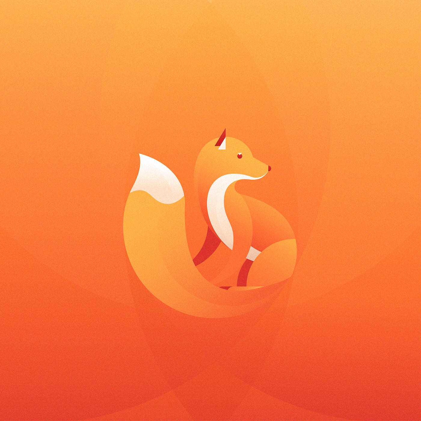 渐变色几何色块动物插画设计ilariamarrano