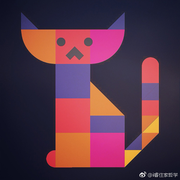 用一款几何拼图软件绘制出的几何动物图,非常有趣!|拼图|动物|软件_新