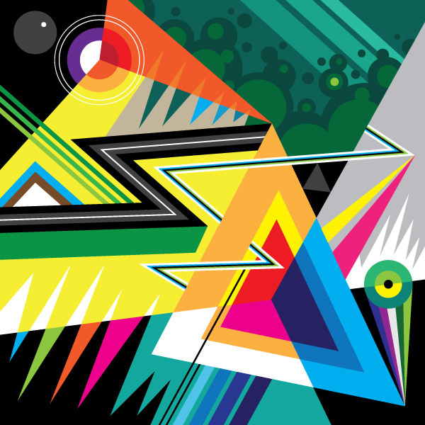 插画师 matt w. moore 一组平面构成图纹插画艺术