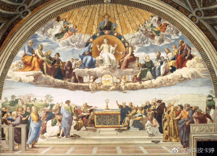 与拉斐尔最著名的作品雅典学院一起创作其实的有4幅
