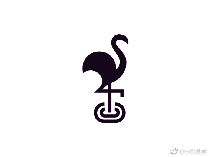 黑白动物logo设计