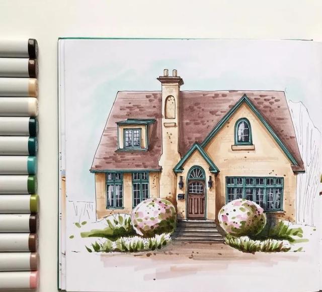 我有个小小的梦想,走遍全世界 画下所有漂亮的小房子