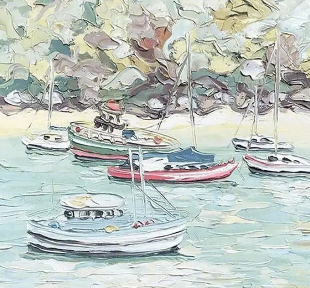 立体感海滩油画bysallywest