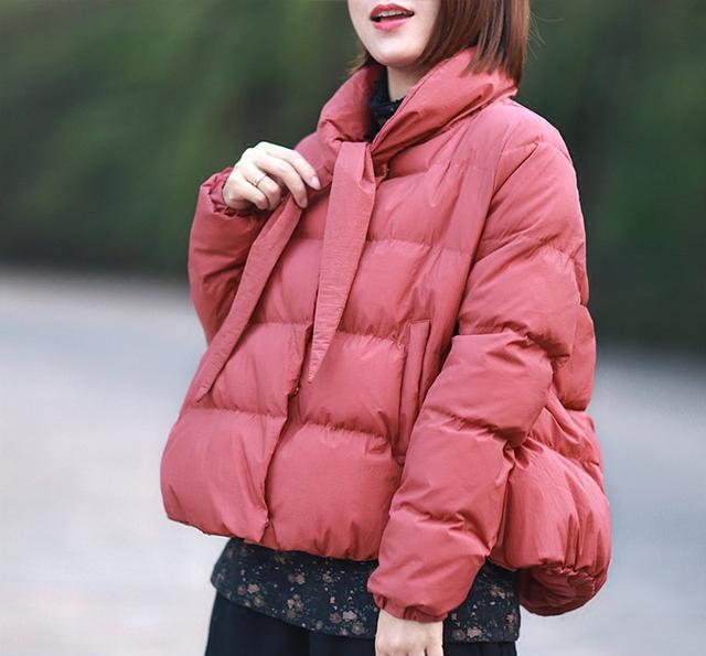 矮个子女生, 穿这样的棉服给人一抹清新浪漫的味道|棉服|短款|冬装
