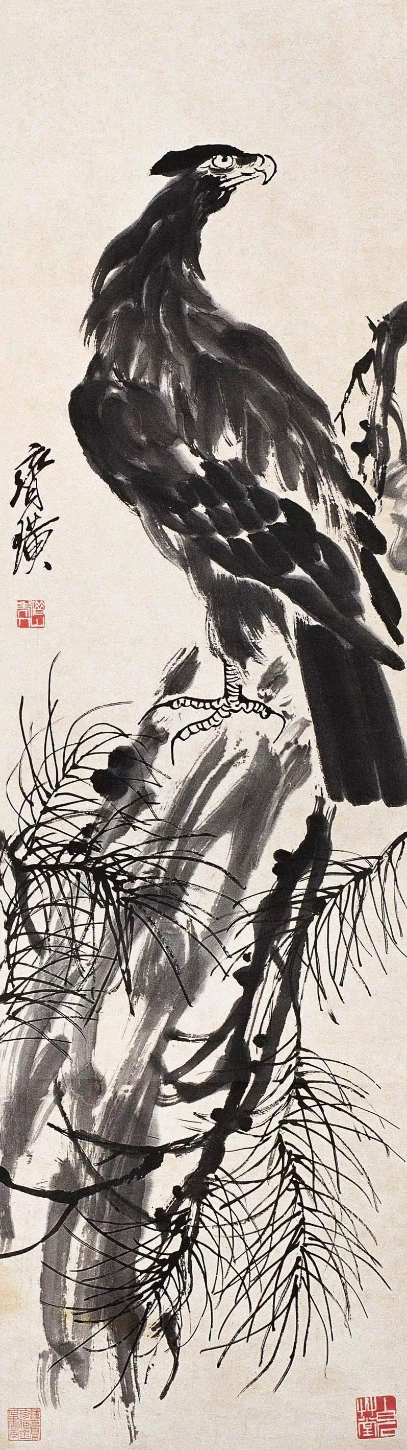齐白石画鹰