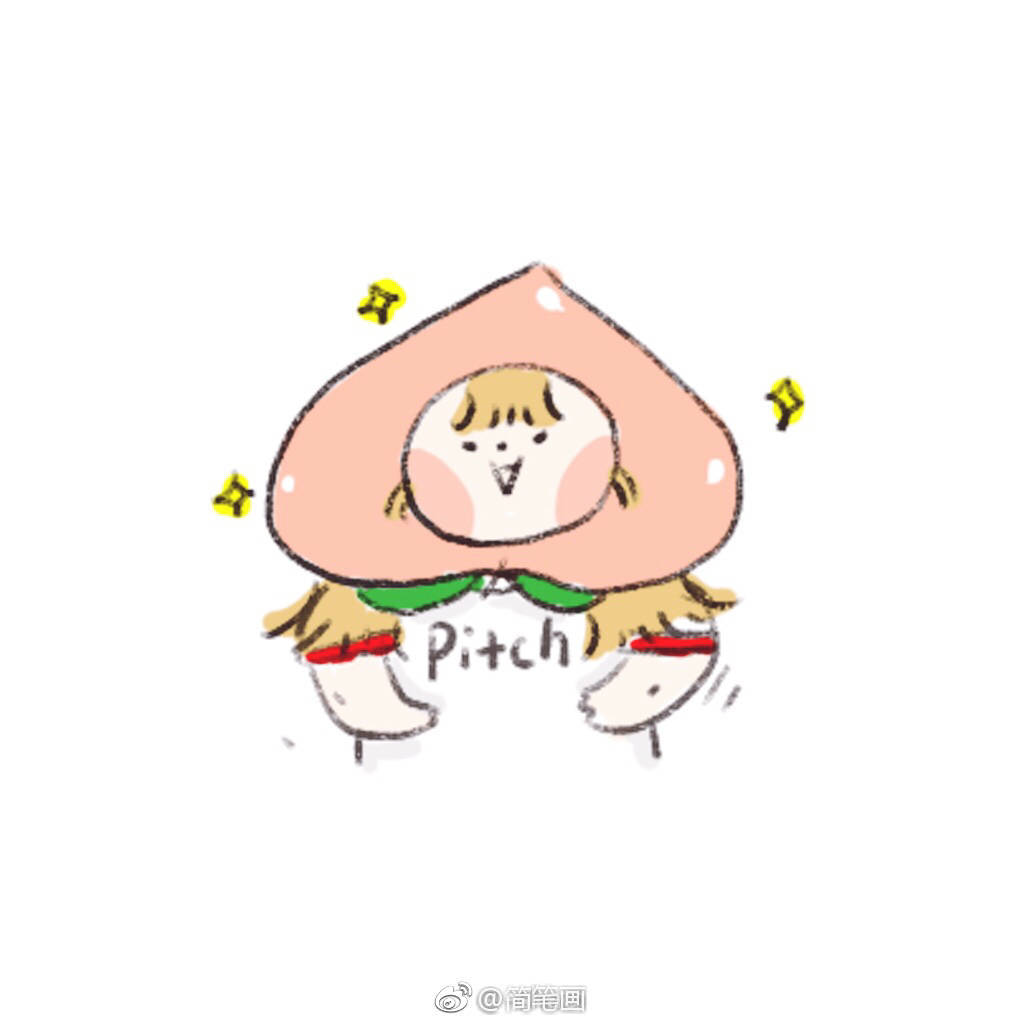 可爱的简笔画水果女孩,感受到了夏天的气息～(投稿: )