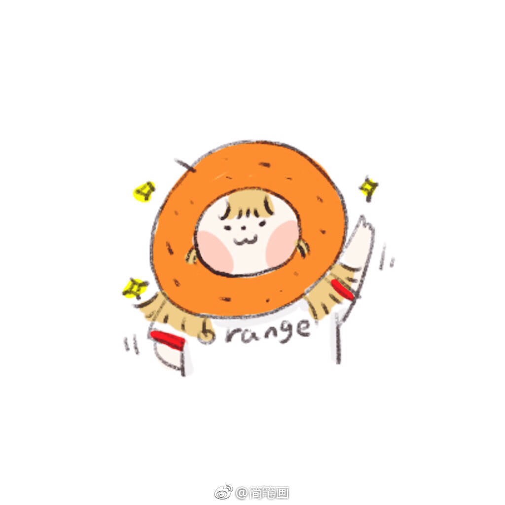 可爱的简笔画水果女孩,感受到了夏天的气息～(投稿: )