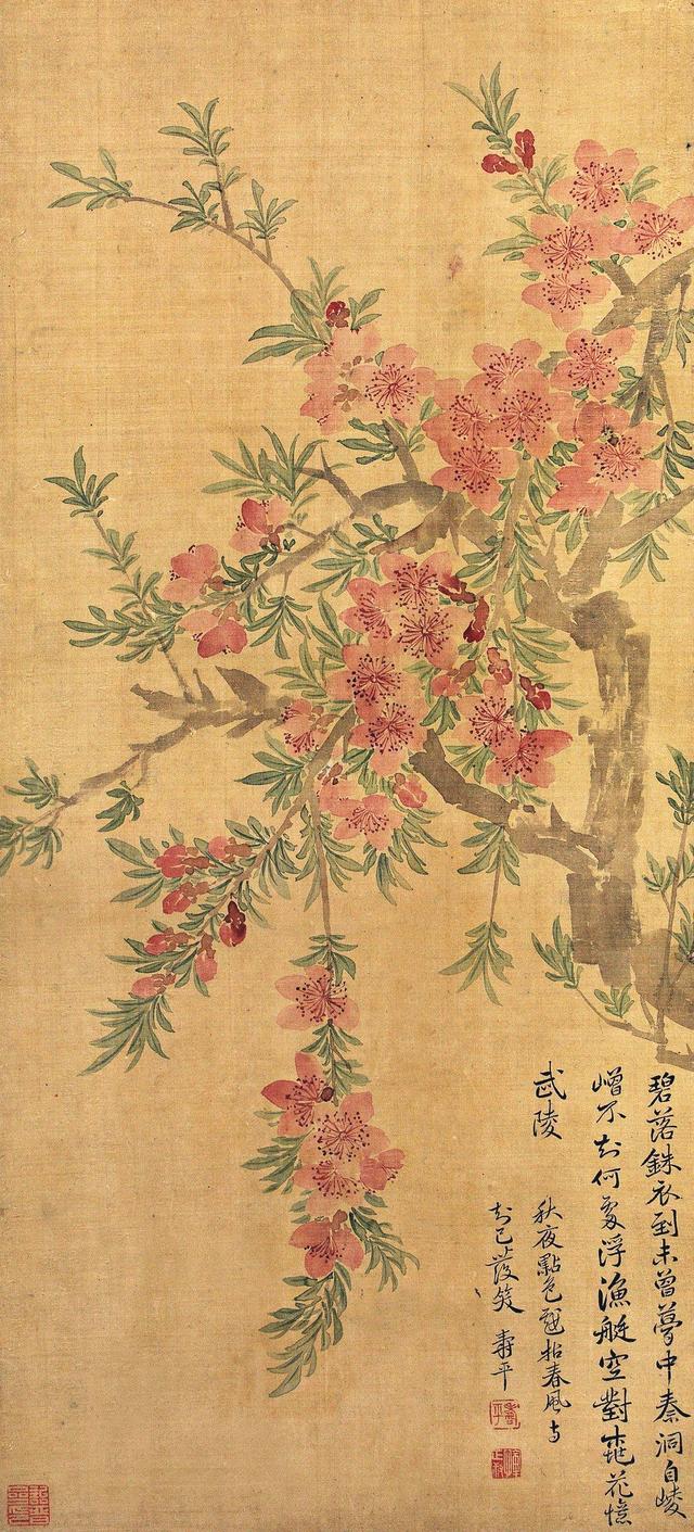 戏拈春风,恽寿平《武陵春色图》欣赏