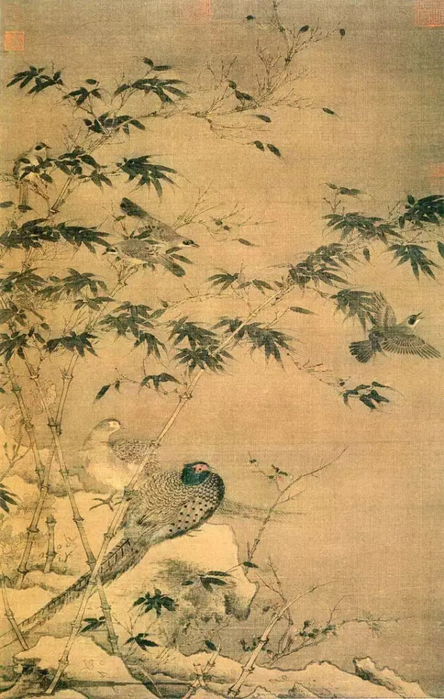 宋代无名氏花鸟画作品大全,那是相当精彩|虚斋名画录|马麟|佚名_新浪