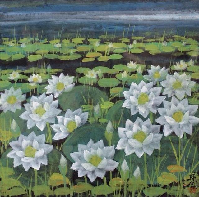 国画大师林风眠的10幅莲花图,太美了看不厌!