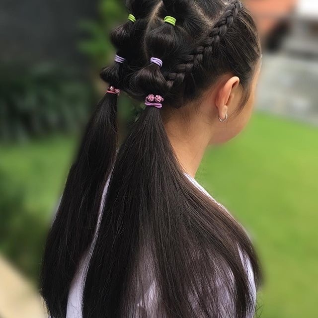 几款简单可爱的儿童编发发型发量少的小女孩编了也漂亮