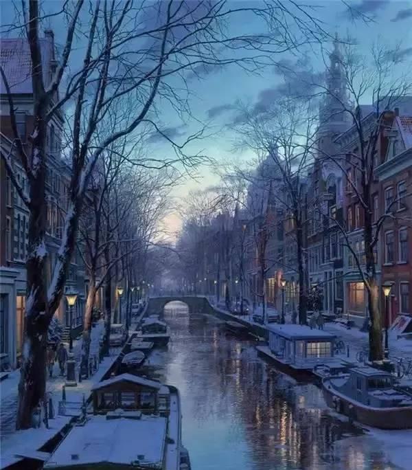 油画丨俄罗斯画家evgeny lushpin的超写实夜景画