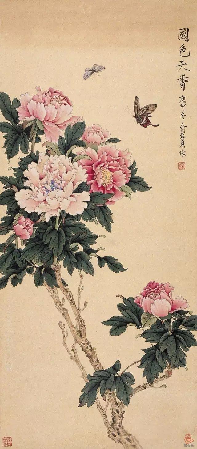 俞致贞工笔花鸟画