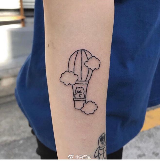 简笔画小纹身萌化了