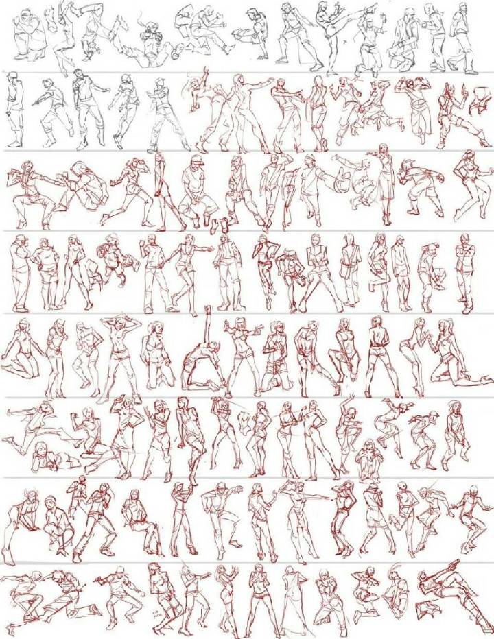 速写人体动态结构大全