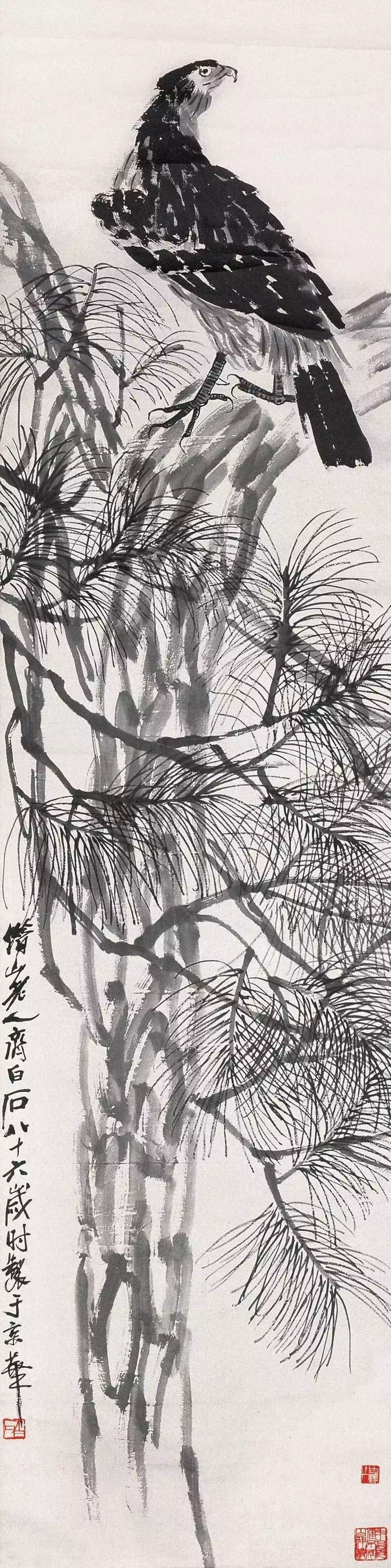 齐白石画鹰