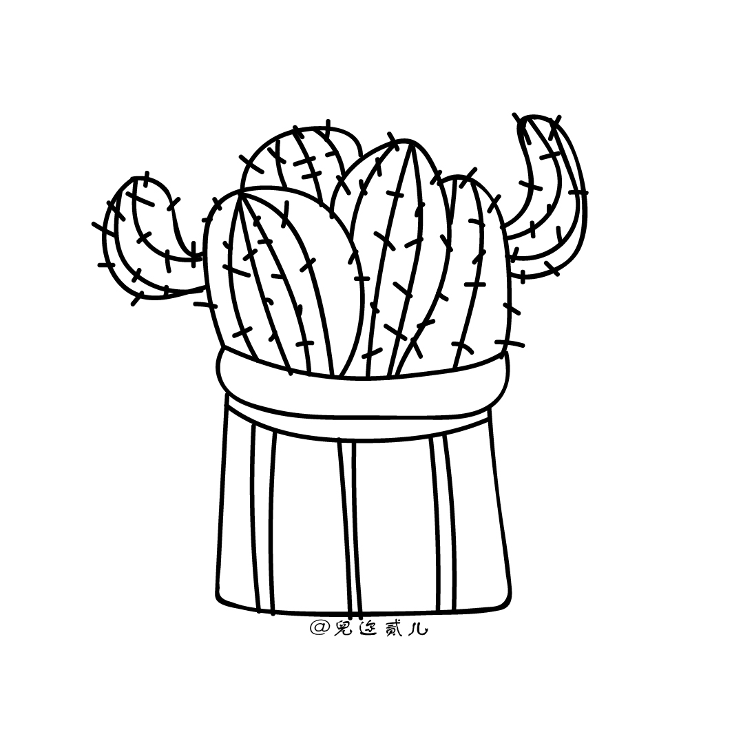植物简笔画 | cr.@儿迩贰儿