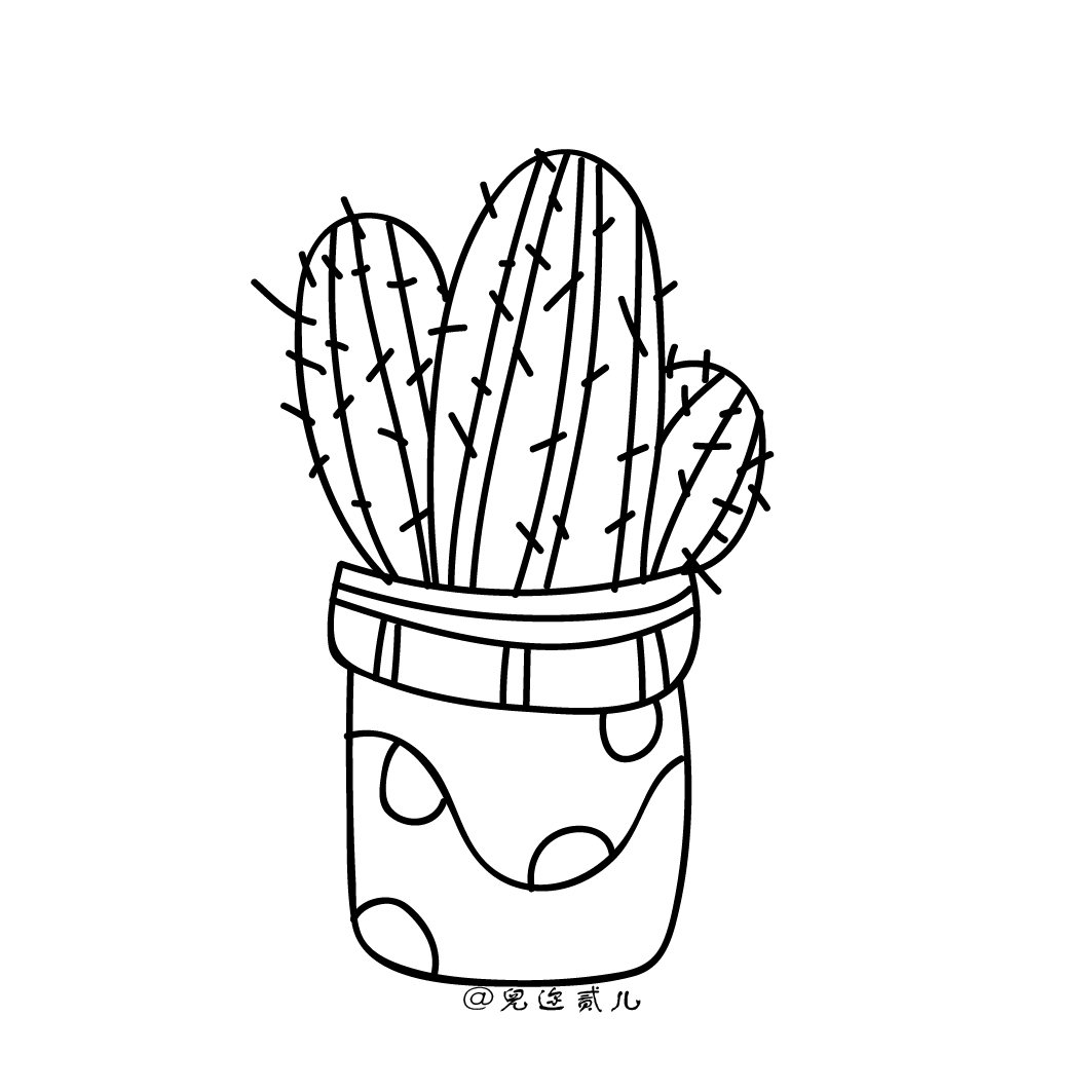 植物简笔画 | cr.@儿迩贰儿
