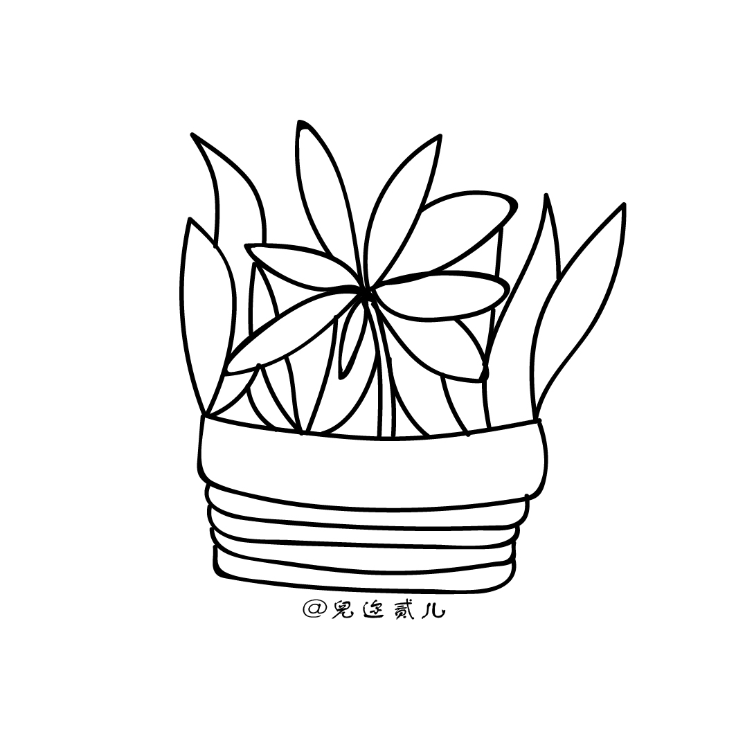 植物简笔画 | cr.@儿迩贰儿