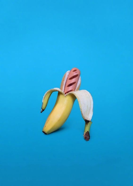 香蕉同构图形创意图片图片