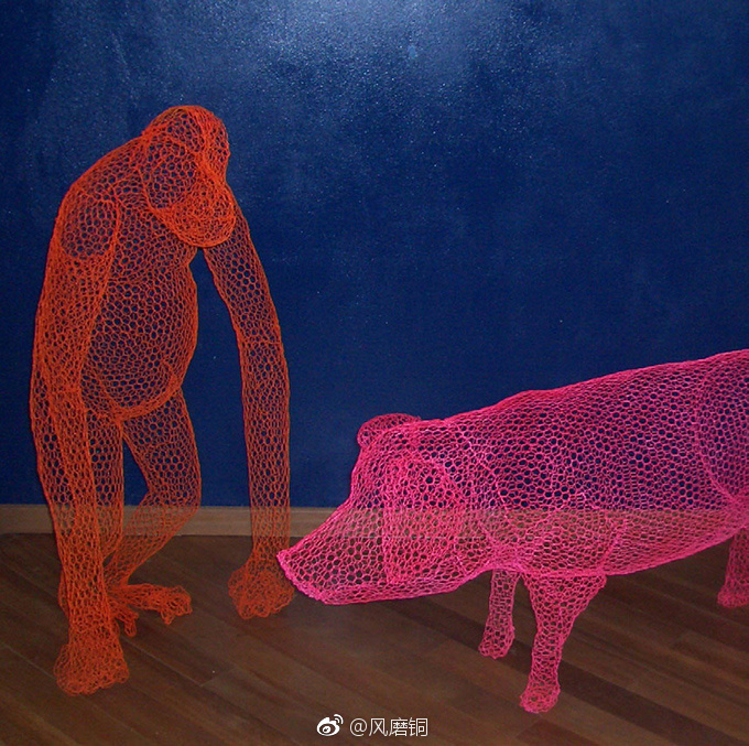 轻盈和失重|失重|铁丝网|雕塑_新浪新闻