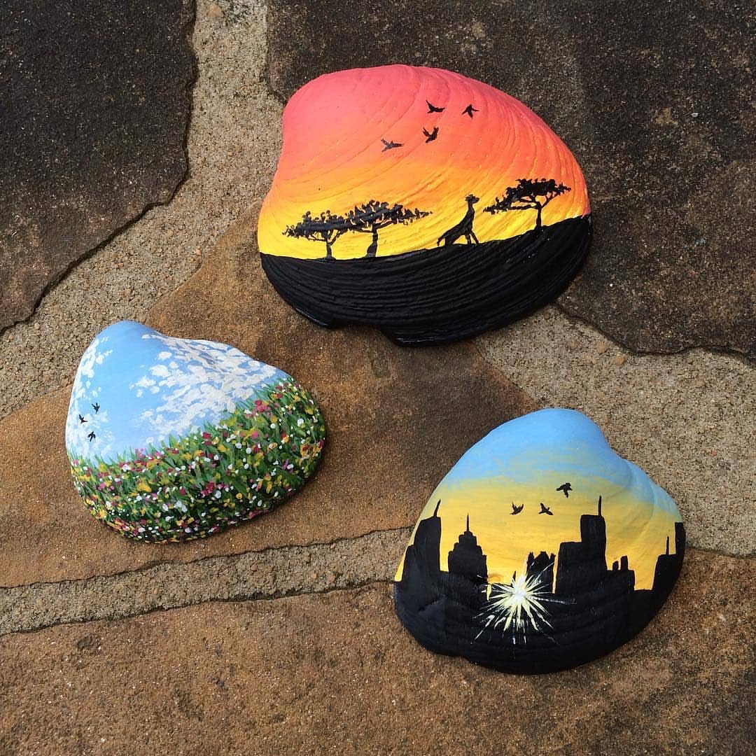 贝壳上的画艺术家katiebrooks