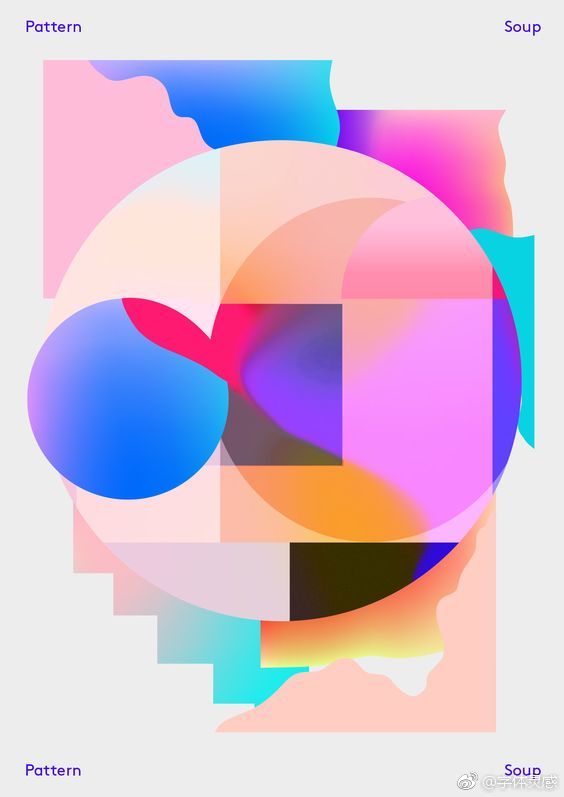 色彩分割海报设计